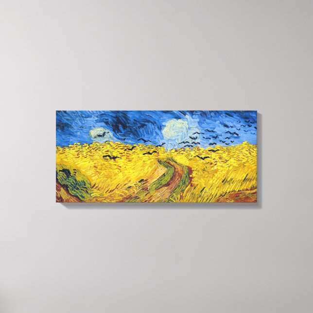 Impressão Em Tela Vincent van Gogh - Wheatfield com Crows (Frente)