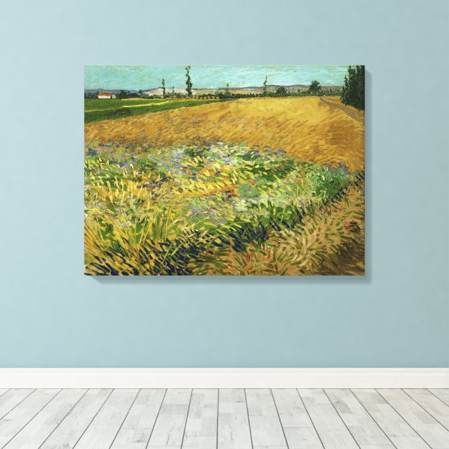 Impressão Em Tela Vincent Van Gogh, Wheatfield, Korenveld (Insitu(piso de madeira))