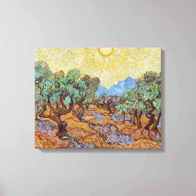 Impressão Em Tela Vincent van Gogh's Olive Trees (Frente)