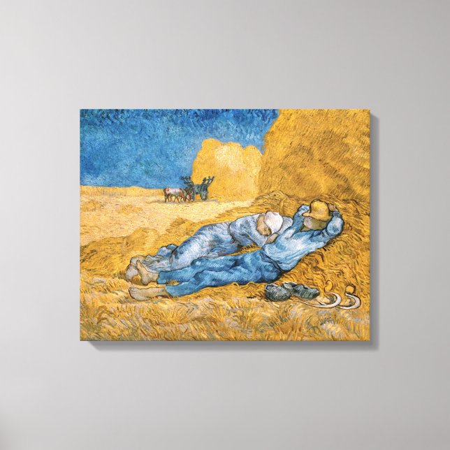 Impressão Em Tela Vincent van Gogh's The Siesta (Frente)