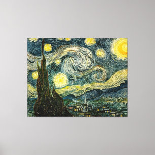 Impressão Em Tela Vincent van Gogh's The Starry Night (1889)