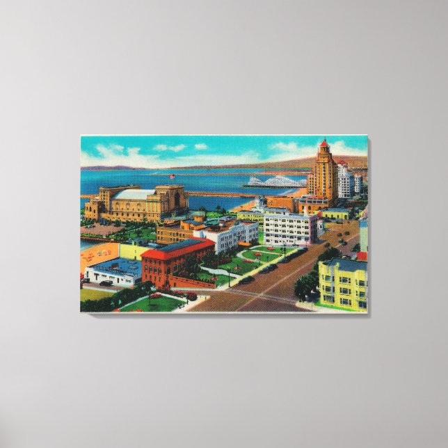 Impressão Em Tela Vingando a Avenida Oceânica, mostrando Auditório (Frente)