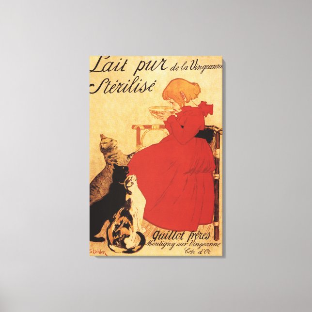 Impressão Em Tela Vingeanne Milk Girl com Gatos (Frente)