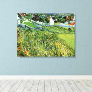 Impressão Em Tela Vinhas com Vista para Auvers de Vincent van Gogh