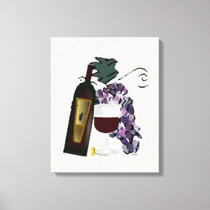 Impressão Em Tela Vinho tinto