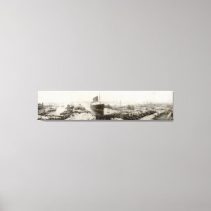 Impressão Em Tela Vintage 1907 da Nova Iorque do Lusitania do RMS