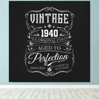 Impressão Em Tela Vintage 1940