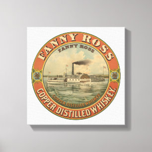 Impressão Em Tela Vintage Ad Para Fanny Ross Copper Distilhado Whisk