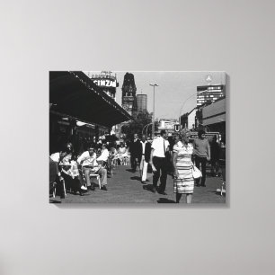Impressão Em Tela Vintage Alemanha Berlim kurfürstendamm avenue