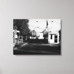 Impressão Em Tela Vintage Alemanha Border posta East West Berlin