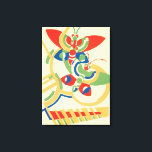Impressão Em Tela Vintage Art Deco Jazz Pochoir Garden Butterflies<br><div class="desc">Ilustração Vintage art deco jazz pochoir wallpaper padrão por Serge Gladky, da Nouvelles Composition Decoratives, Paris, 1929. Pocorir é uma técnica de estêncil comum em quadros de surrealismo. Um elegante e chic design com borboletas em formas geométricas e belas primavera cores de vermelho, verde, azul e amarelo brilhante. Um design...</div>