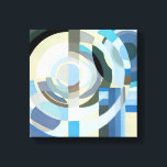 Impressão Em Tela Vintage Art Deco Pochoir Jazz Formas Geométricas<br><div class="desc">Ilustração Vintage art deco jazz pochoir geométrico wallpaper, de Edouard Benedictus. Pocorir é uma técnica de estêncil comum em quadros de surrealismo. Um design elegante e cúbico com círculos, polígonos, formas geométricas em cores legal ou frias de diferentes tons de azul da luz ao escuro. Um design moderno e sofisticado...</div>