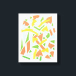 Impressão Em Tela Vintage Art Deco Pochoir Jazz Formas Geométricas<br><div class="desc">Ilustração Vintage art deco jazz pochoir wallpaper padrão por Serge Gladky, da Nouvelles Composition Decoratives, Paris, 1929. Pocorir é uma técnica de estêncil comum em quadros de surrealismo. Um design elegante e cúbico, com retângulos, triângulos, formas geométricas e cores em cores de jardim de primavera pálidas de laranja, verde, amarelo...</div>