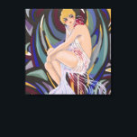 Impressão Em Tela Vintage Art Deco Woman com Draps de S. Chompre<br><div class="desc">A imagem da ilustração visual da arte deco cotidiana apresentando uma mulher elegante vestindo um vestido de batente está sentada em um sofá cercado por cortinas. Mulher com Drapes por S. Chompre. "Femmes Modernes, 1926", por S. Chompré é uma série de ilustrações com mulheres contemporâneas da 1920 de Samuel Chompré....</div>