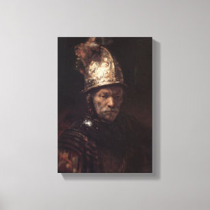 Impressão Em Tela Vintage Art The Man with the Ouro Helmet