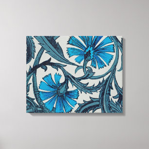 Impressão Em Tela vintage, artesanatos de flores antigas e azuis