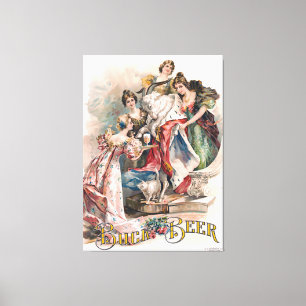 Impressão Em Tela Vintage Beer Advertisement Poster