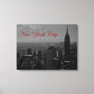 Impressão Em Tela Vintage Black & White New YorkCanvas molhada