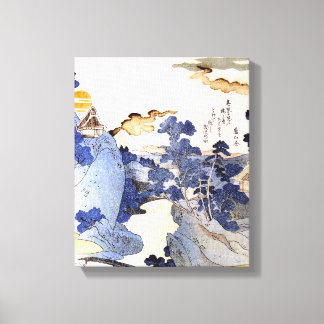 Impressão Em Tela Vintage Blue Japonês Woodblock Ukiyo-E