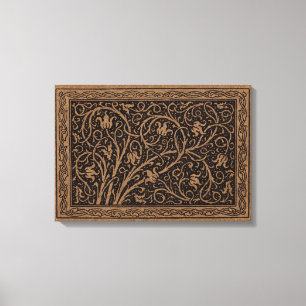 Impressão Em Tela Vintage - Castanhos Castanhos