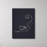 Vintage Cat Line Art Poster