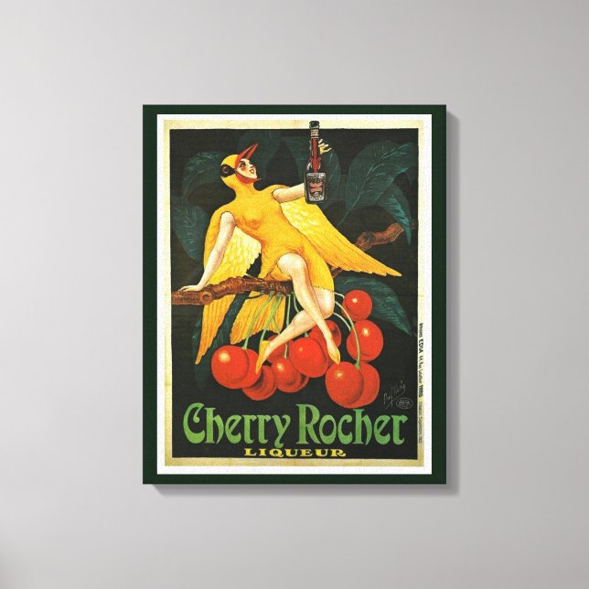 Impressão Em Tela Vintage Cherry Rocher Advertisement (Frente)