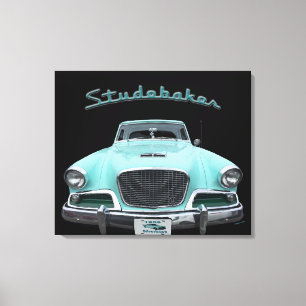 Impressão Em Tela Vintage Classic Studebaker Silver Hawk 1959 Car