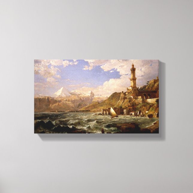 Impressão Em Tela Vintage, Costa de Génova (Frente)