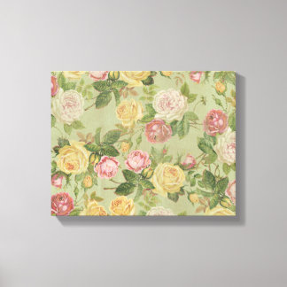 Impressão Em Tela Vintage Country Weathered Floral