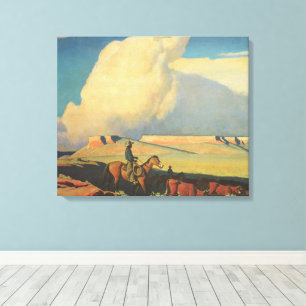 Impressão Em Tela Vintage Cowboys, Open Range por Maynard Dixon