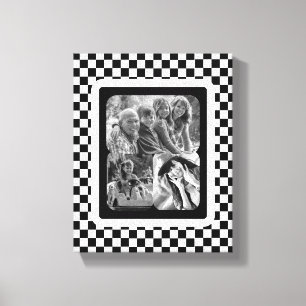 Impressão Em Tela Vintage de colagem de fotos em preto e branco