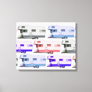 Impressão Em Tela Vintage do reboque do viagem