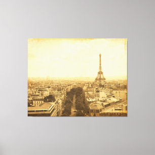 Impressão Em Tela Vintage Eiffel Tower Photo Wall Art