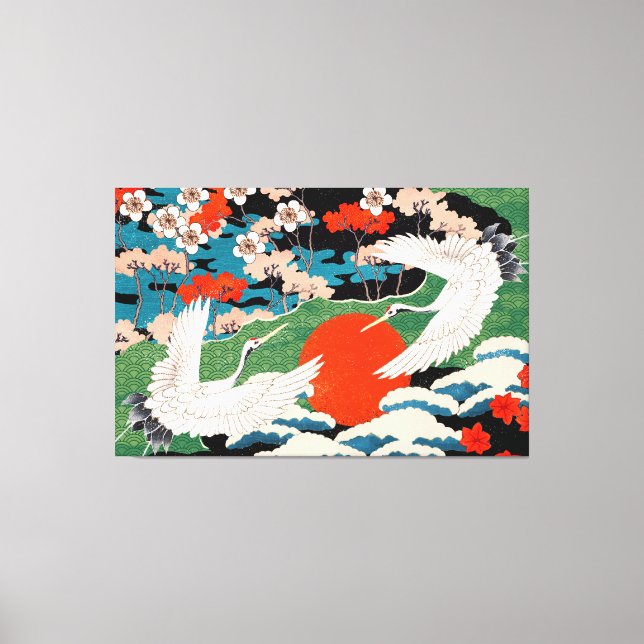 Impressão Em Tela Vintage - Estilo de Arte Japonês (Frente)