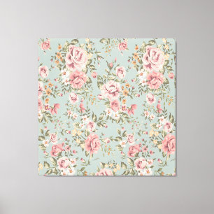 Impressão Em Tela Vintage Floral Wallpaper