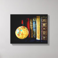 Vintage Globe e Livros
