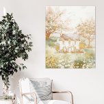 Impressão Em Tela Vintage House in Green Meadow Cottagecore Art<br><div class="desc">Elevem seu espaço com nossa Casa Vintage na tela Verde Cottagecore Arte! Whimsical,  vintage charm encontra visões rústicas da fazenda nesta obra-prima inspirada na natureza.</div>