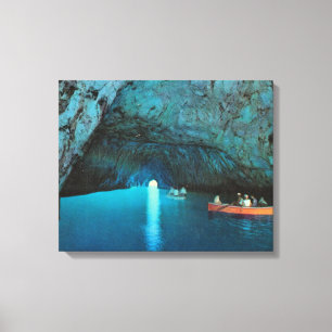 Impressão Em Tela Vintage Italia, Capri, gruta azul