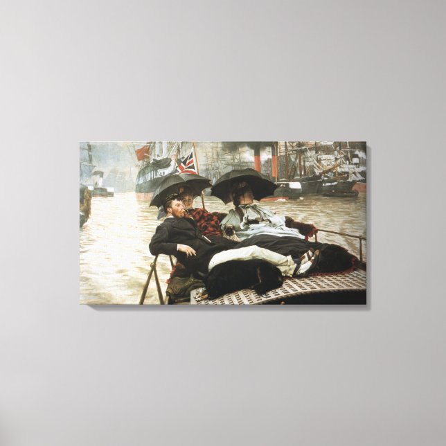 Impressão Em Tela Vintage James Tissot The Thames (Frente)