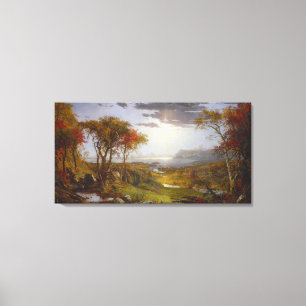 Impressão Em Tela Vintage Jasper Cropsey outono no rio Hudson