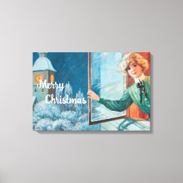 Impressão Em Tela Vintage Jenny Nyström Personaliza o Natal