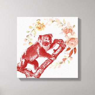 Impressão Em Tela Vintage koala