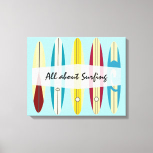 Impressão Em Tela Vintage Longboards