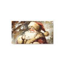 Vintage Papai Noel em uma Terra Neve