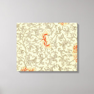 Impressão Em Tela Vintage Pink Cinza Botânica Floral