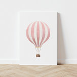 Impressão Em Tela Vintage Pink Watercolor Balon Ar Quente<br><div class="desc">Este impressão de balão de ar quente de coloração aquática de vintage é uma bela maneira de decorar seu quarto de berçário,  quarto de crianças,  ou qualquer espaço com viagem.</div>