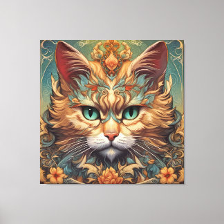 Impressão Em Tela Vintage Pop Art, Louis Wain Bonito Gato