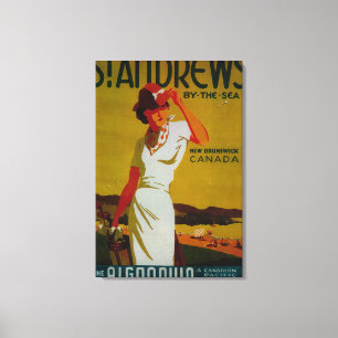 Impressão Em Tela Vintage PosterEurope do Algonquin de St Andrews