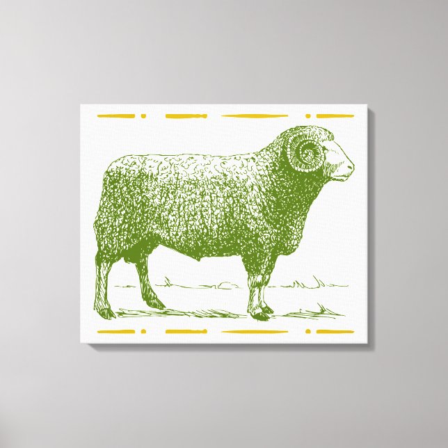 Impressão Em Tela Vintage ram (Frente)