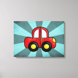Impressão Em Tela Vintage red car